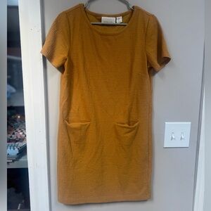 Cynthia Rowley Dress Mustard with Front Pockets